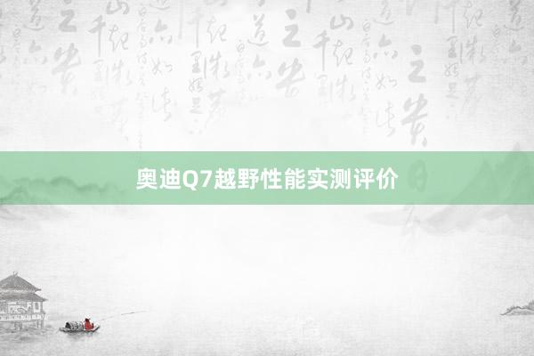 奥迪Q7越野性能实测评价