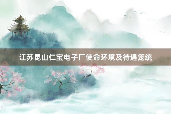 江苏昆山仁宝电子厂使命环境及待遇笼统